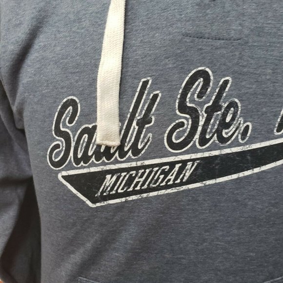 RETRO VISION APPAREL Size Small Men's Hockey Style Hoodie Blue Michigan - Picture 4 of 10